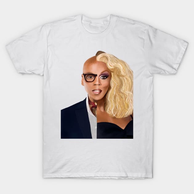 Rupaul Illustration T-Shirt by AngelaGutierrezGraphicDesign